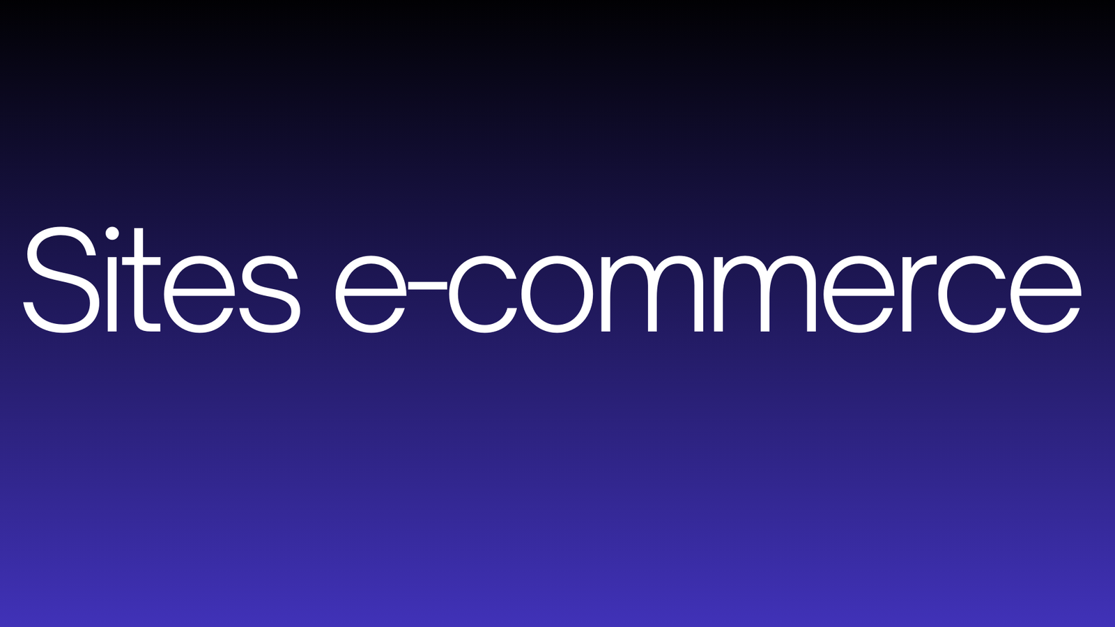 sites e-commerce